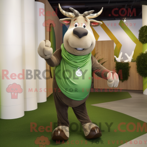 Olive Bull mascottekostuum...