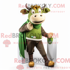Olive Bull-maskotdraktfigur...