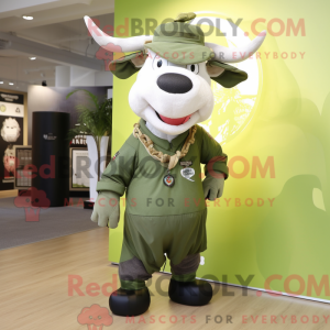 Olive Bull mascot costume...