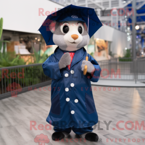 Navy Ferret mascot costume...