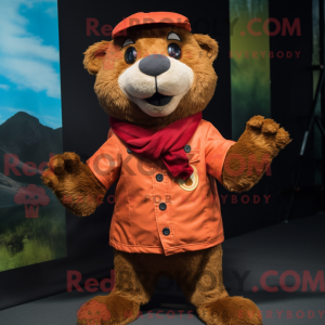 Rust Otter mascot costume...