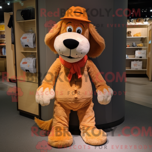 Orange Dog mascot costume...