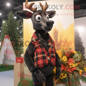 Black Deer mascot costume...