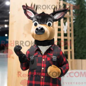 Sort hjorte maskot kostume...