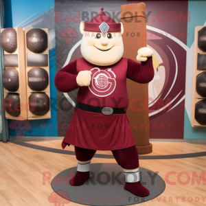 Maroon Celtic Shield mascot...