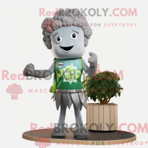 Silver Broccoli mascot...