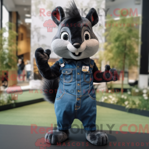 Sort egern maskot kostume...