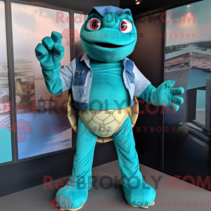 Blågrøn skildpadde...