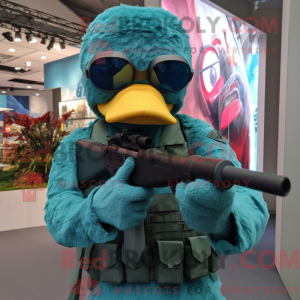 Teal Sniper Maskottchen...