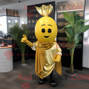 Gold Beet mascot costume...