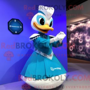 Cyan Swans mascot costume...