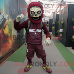 Maroon Zombie mascot...