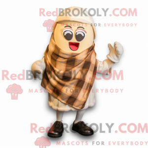 Beige Oyster mascot costume...