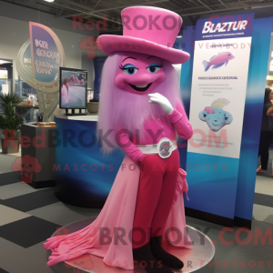 Pink Mermaid mascot costume...