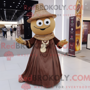 Brown Gyro mascot costume...