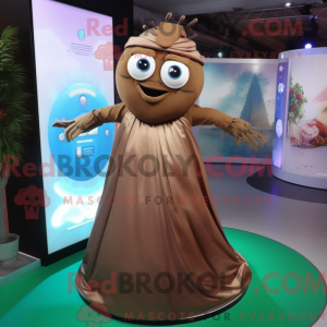 Brun Gyro maskot kostume...