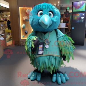 Teal Kiwi Maskottchen...