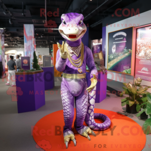 Lilla Python maskot kostume...