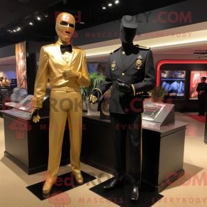 Gold Gi Joe mascot costume...