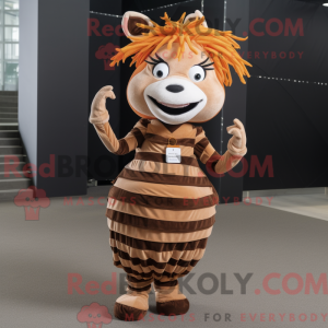 Rust Zebra mascot costume...