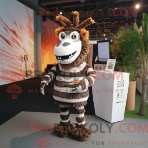 Rust Zebra maskot kostume...