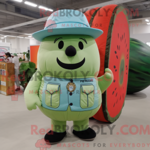 Sky Blue Melon maskot...