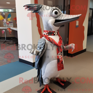 Sølv spætte maskot kostume...