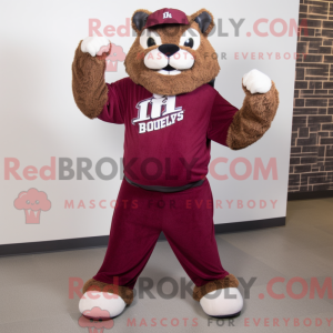 Maroon Bobcat mascot...