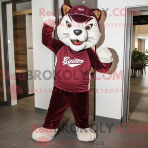 Maroon Bobcat mascot...