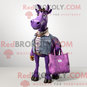 Lila Okapi Maskottchen...