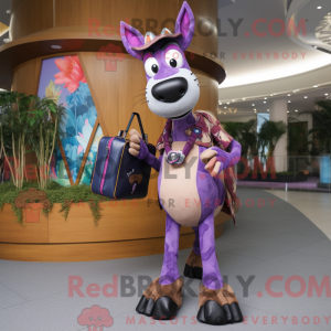 Personaggio mascotte viola...