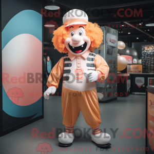 Peach Clown mascot costume...