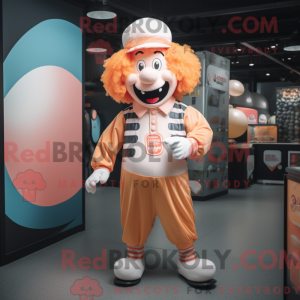 Peach Clown maskot kostume...