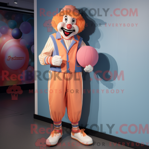 Peach Clown mascot costume...