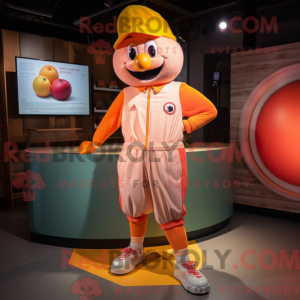 Peach Clown mascot costume...