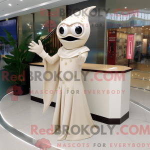 Beige Stingray mascot...