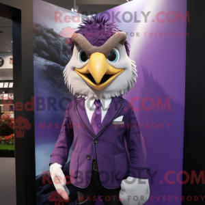 Purple Hawk maskot kostume...