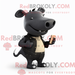 Black Tapir mascot costume...