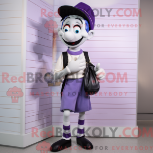 Lavendel Mime maskot...