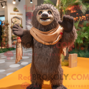 Brown Sloth Bear mascot...