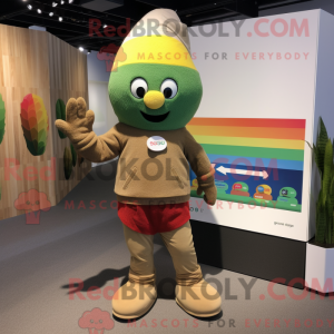 Olive Rainbow Maskottchen...