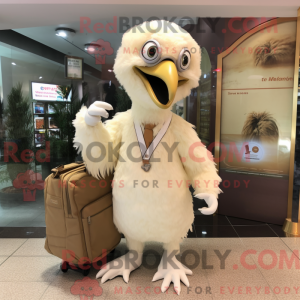 Cream Ostrich mascot...