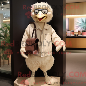 Cream Ostrich mascot...