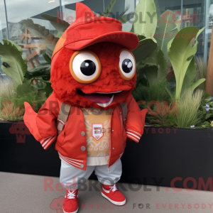 Red Fish Tacos Maskottchen...