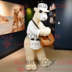 White Camel mascot costume...