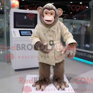 Cream Chimpanzee mascot...