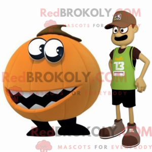 Tan Pumpkin maskot kostym...