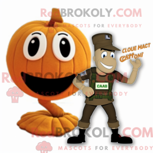 Tan Pumpkin mascot costume...