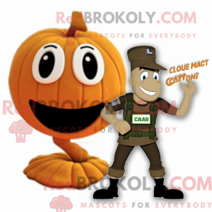 Tan Pumpkin maskot kostyme...