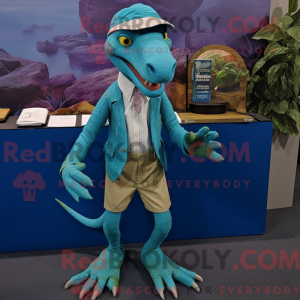 Turkis Deinonychus maskot...